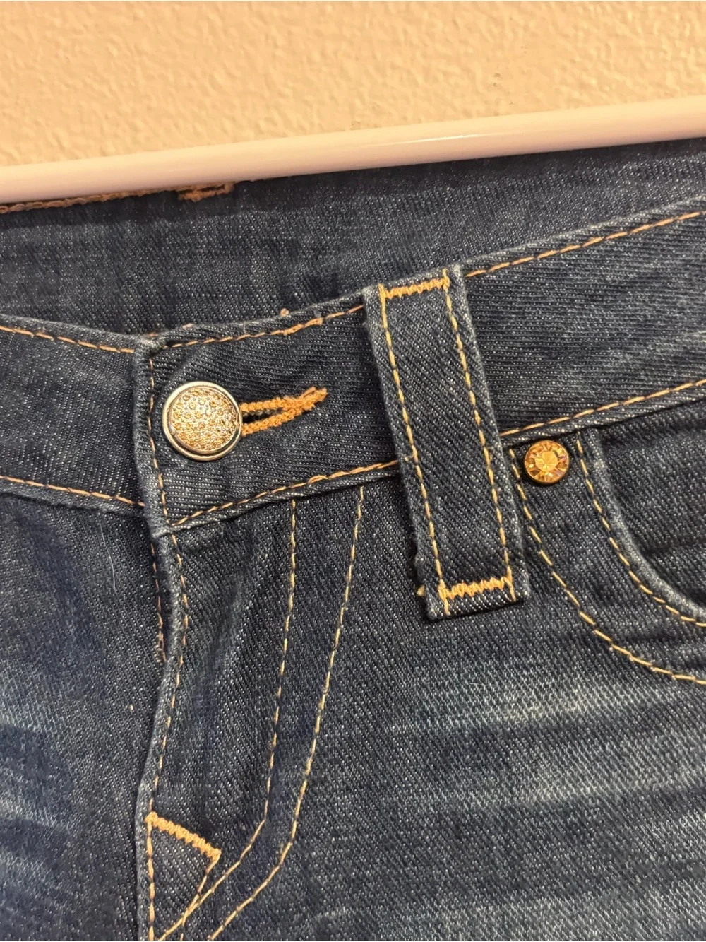 True Religion Dark Blue Straight Leg Jeans